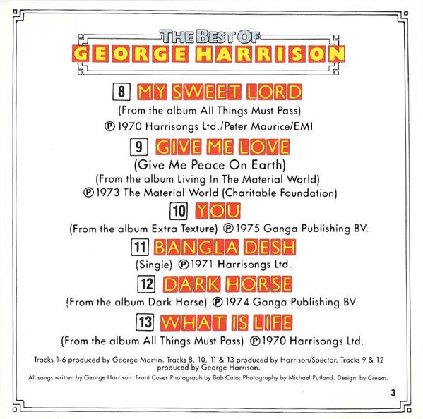 George Harrison : The Best Of George Harrison (CD, Comp)