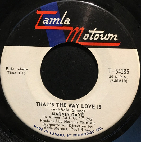 Marvin Gaye : That's The Way Love Is  (7", Single)