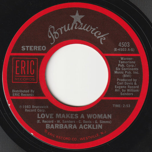 Barbara Acklin / Young-Holt Unlimited* : Love Makes A Woman / Soulful Strut (7", Styrene)