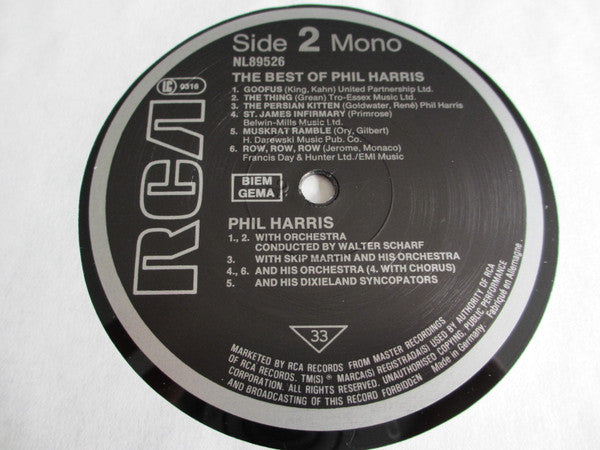 Phil Harris : The Best Of Phil Harris (LP, Comp, Mono, RE)