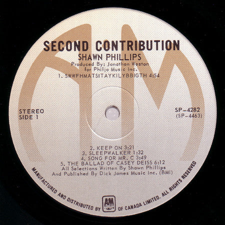 Shawn Phillips (2) : Second Contribution (LP, Album, RE)