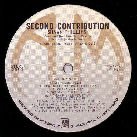 Shawn Phillips (2) : Second Contribution (LP, Album, RE)