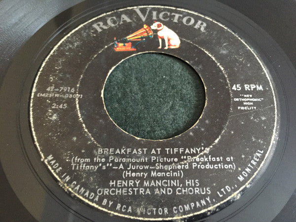 Henry Mancini : Moon River / Breakfast At Tiffany's  (7", Single)