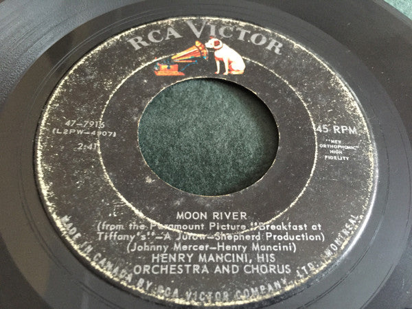 Henry Mancini : Moon River / Breakfast At Tiffany's  (7", Single)