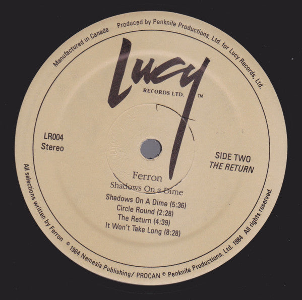 Ferron (2) : Shadows On A Dime (LP, Album, Gat)