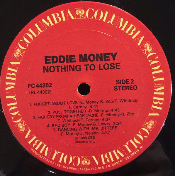 Eddie Money : Nothing To Lose (LP, Album)