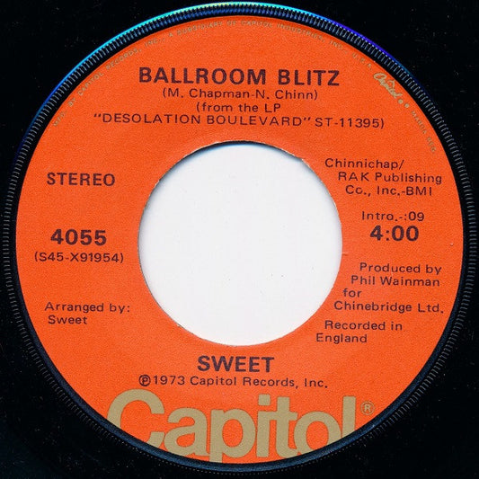 Sweet* : Ballroom Blitz (7", Single, Jac)