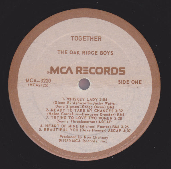 The Oak Ridge Boys : Together (LP, Album, Par)