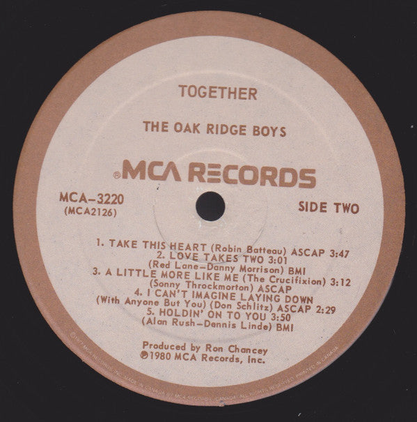 The Oak Ridge Boys : Together (LP, Album, Par)