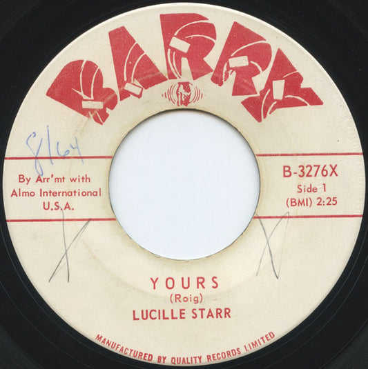 Lucille Starr : Yours (7")