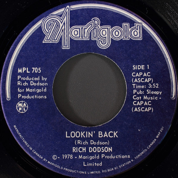 Rich Dodson : Lookin' Back (7", Single)