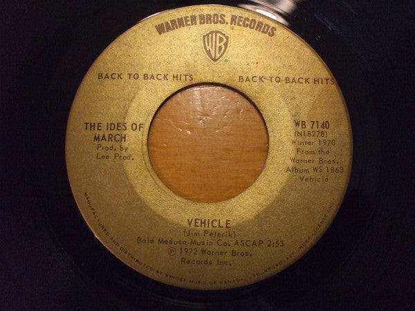 The Ides Of March : Vehicle (7", Single, RE)