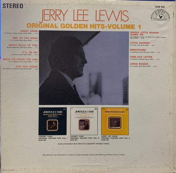 Jerry Lee Lewis : Original Golden Hits - Volume 1 (LP, Comp)