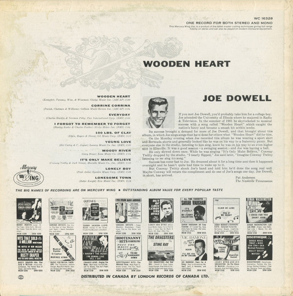Joe Dowell : Wooden Heart  (LP, Album)