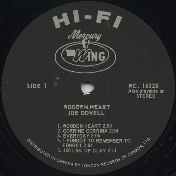 Joe Dowell : Wooden Heart  (LP, Album)