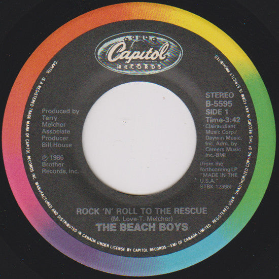 The Beach Boys : Rock 'n' Roll To The Rescue (7", Single)