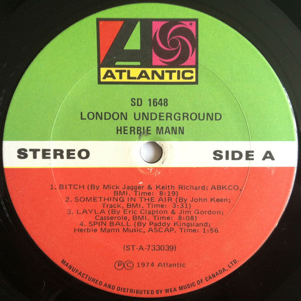 Herbie Mann : London Underground (LP, Album)