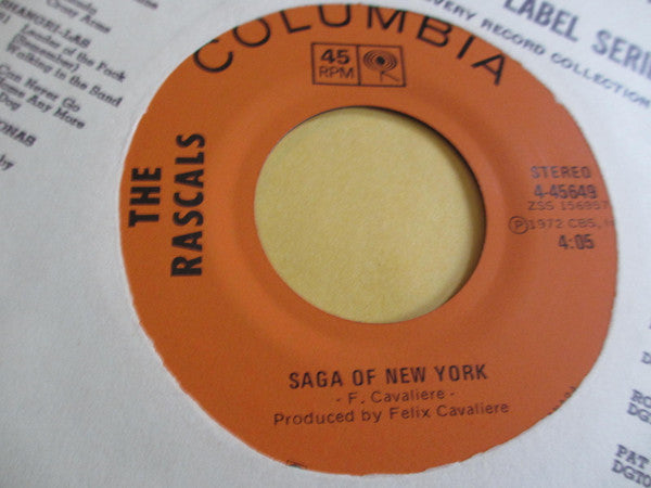 The Rascals : Jungle Walk / Saga Of New York (7")
