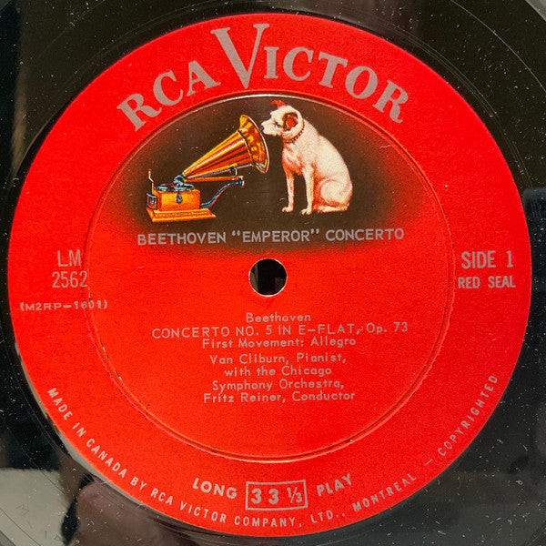 Van Cliburn, Chicago Symphony Orchestra, Fritz Reiner - Ludwig van Beethoven : "Emperor" Concerto (LP, Album, Mono)