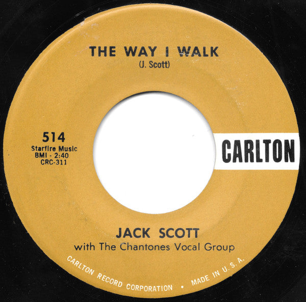 Jack Scott : The Way I Walk / Midgie (7", Single)