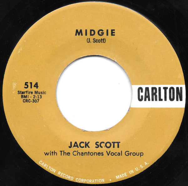 Jack Scott : The Way I Walk / Midgie (7", Single)