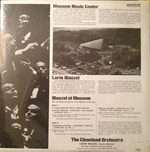 Lorin Maazel, The Cleveland Orchestra : Maazel At Blossom (LP, Album)