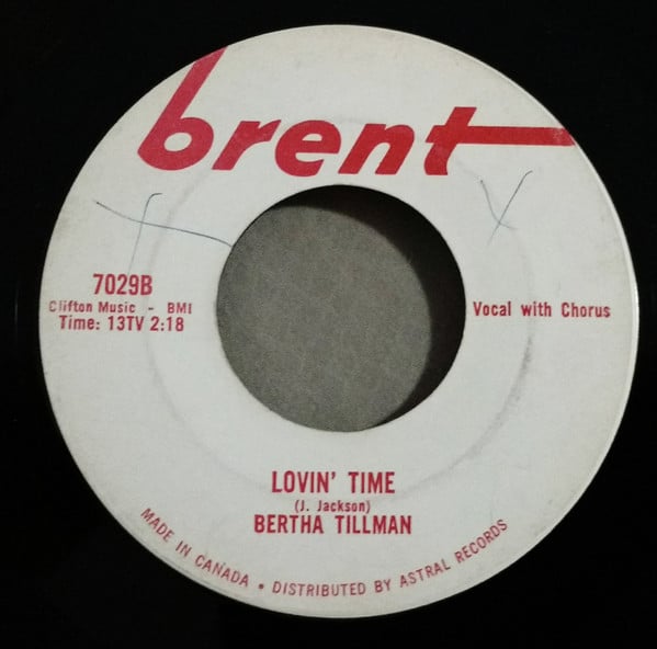 Bertha Tillman : Oh My Angel / Lovin' Time (7", Single)