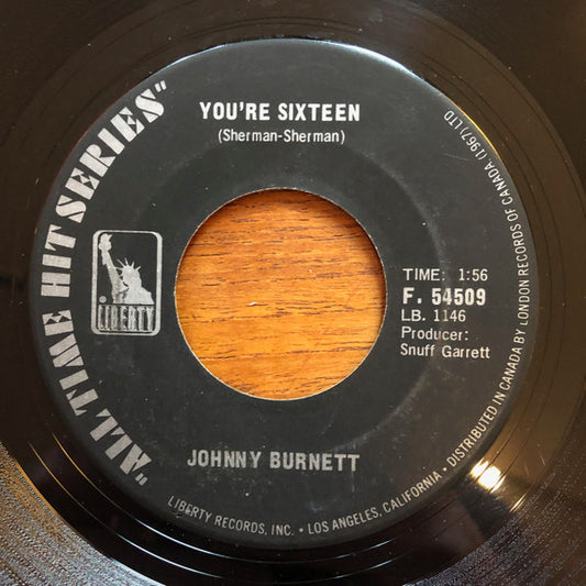 Johnny Burnette : You're Sixteen / Big Big World (7", Single)