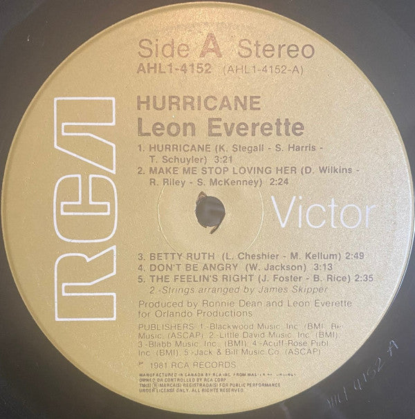 Leon Everette : Hurricane (LP, Album)
