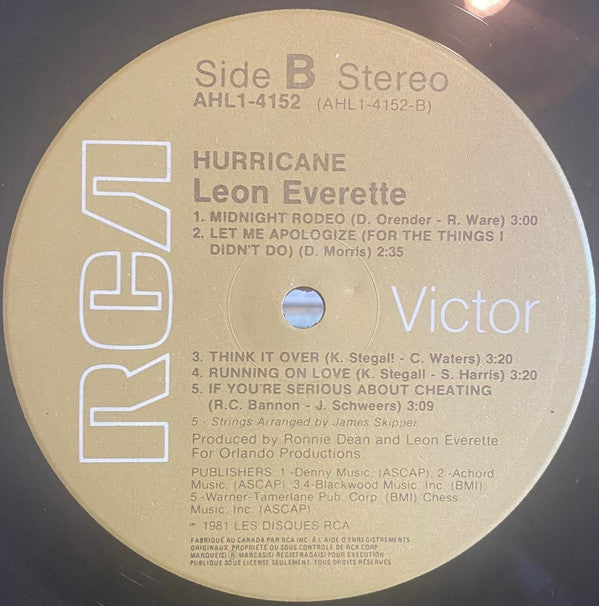 Leon Everette : Hurricane (LP, Album)