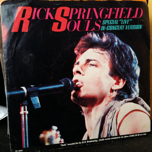 Rick Springfield : Souls (7", Single)