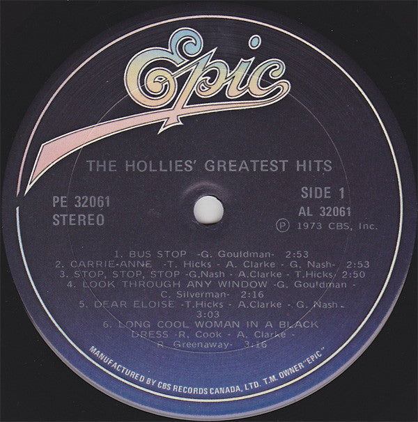 The Hollies : The Hollies' Greatest Hits (LP, Comp, RE)