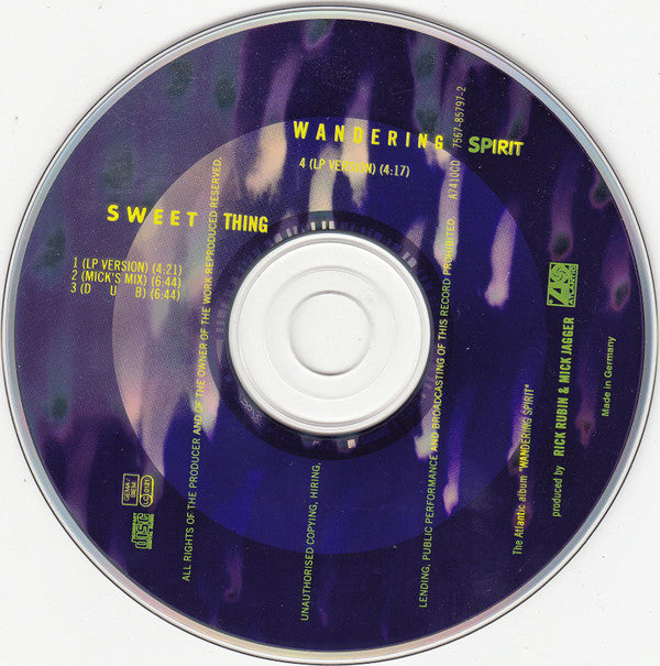 Mick Jagger : Sweet Thing (CD, Single)