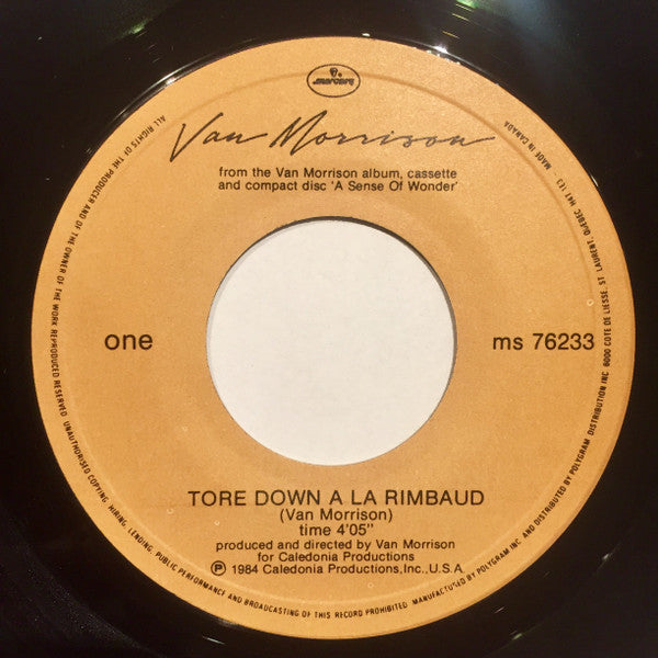 Van Morrison : Tore Down A La Rimbaud (7", Single)