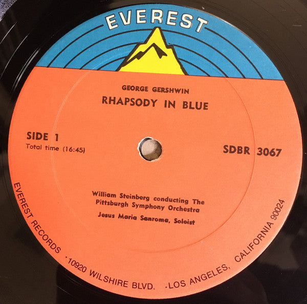George Gershwin – William Steinberg conducting the Pittsburgh Symphony Orchestra, Jesus Maria Sanroma : Rhapsody In Blue / An American In Paris (LP, RE)