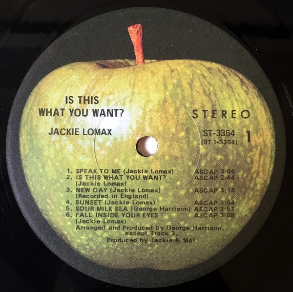 Jackie Lomax : Is This What You Want? (LP, Album, LA )