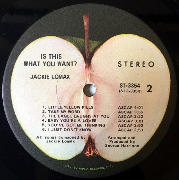 Jackie Lomax : Is This What You Want? (LP, Album, LA )