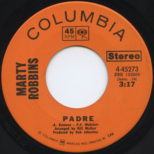 Marty Robbins : Padre  (7", Single)