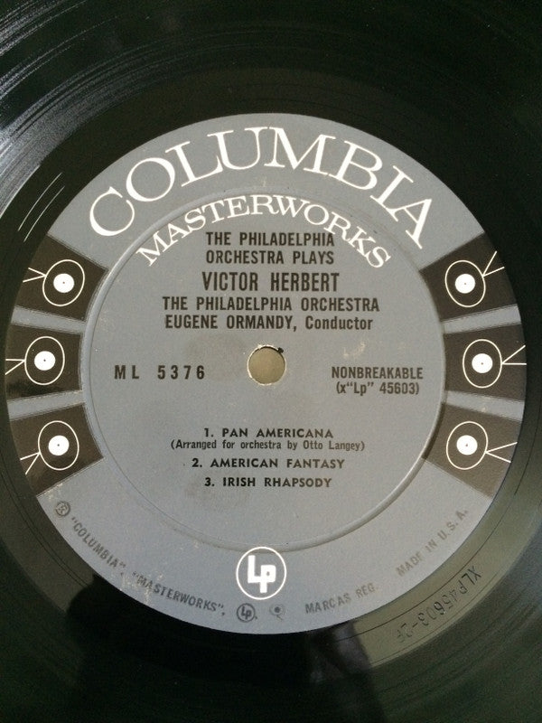 The Philadelphia Orchestra, Eugene Ormandy : The Philadelphia Orchestra Plays Victor Herbert (LP, Album, Mono, RE, Rei)