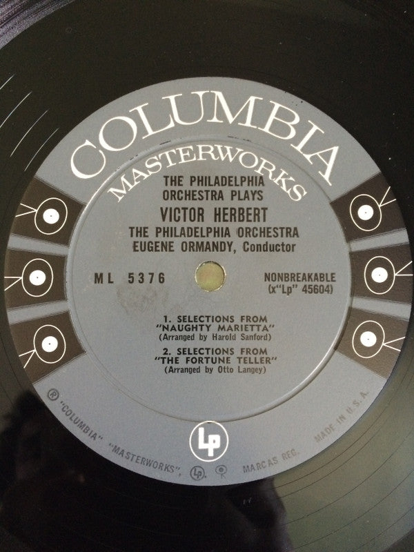 The Philadelphia Orchestra, Eugene Ormandy : The Philadelphia Orchestra Plays Victor Herbert (LP, Album, Mono, RE, Rei)