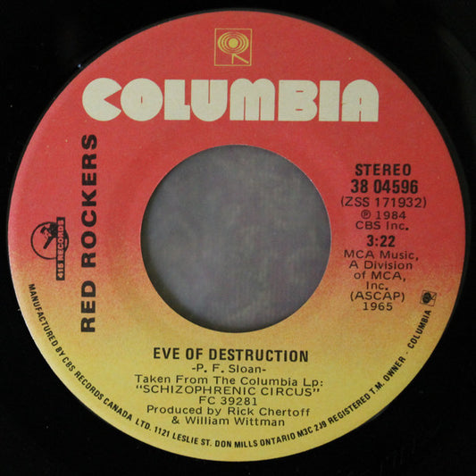 Red Rockers : Eve Of Destruction (7", Single)