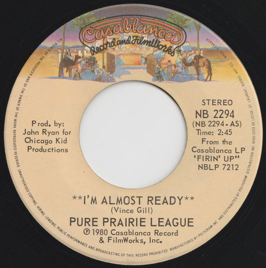 Pure Prairie League : I'm Almost Ready (7")