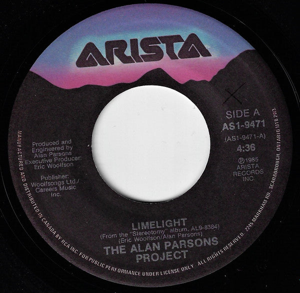 The Alan Parsons Project : Limelight (7", Single)