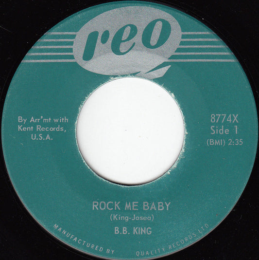 B.B. King : Rock Me Baby (7")