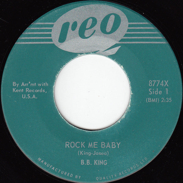 B.B. King : Rock Me Baby (7")