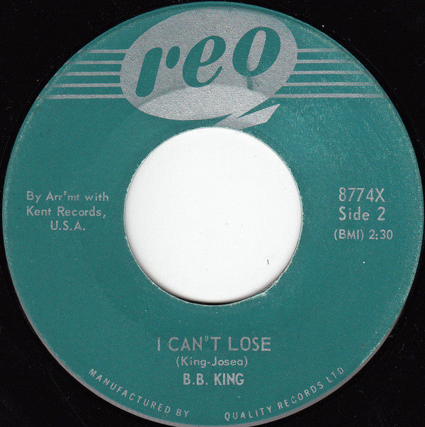 B.B. King : Rock Me Baby (7")