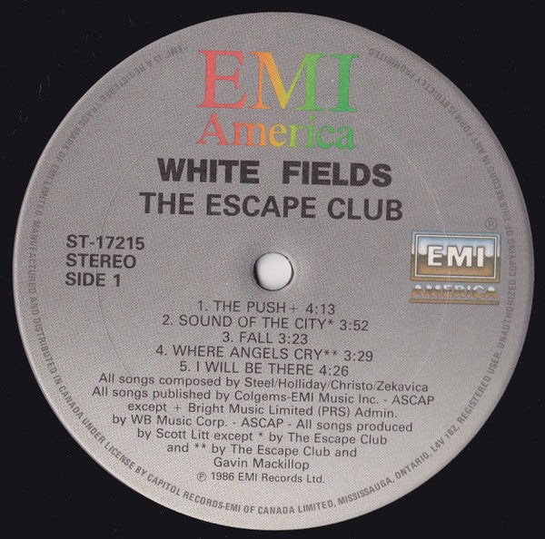 The Escape Club : White Fields (LP, Album)