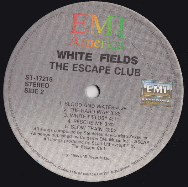 The Escape Club : White Fields (LP, Album)