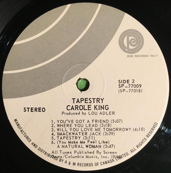 Carole King : Tapestry (LP, Album, RE, Gat)