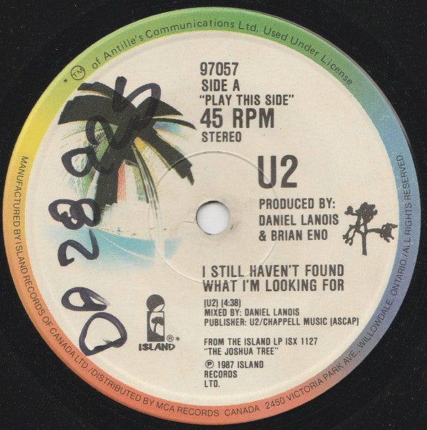 U2 : I Still Haven't Found What I'm Looking For (7", Single)